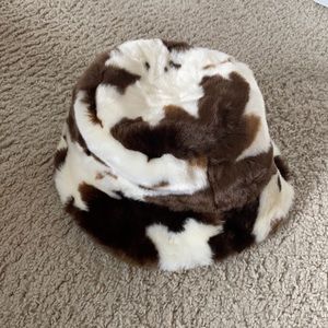 Cow print bucket hat